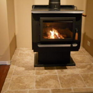Finishing touches on Blaze King wood stove