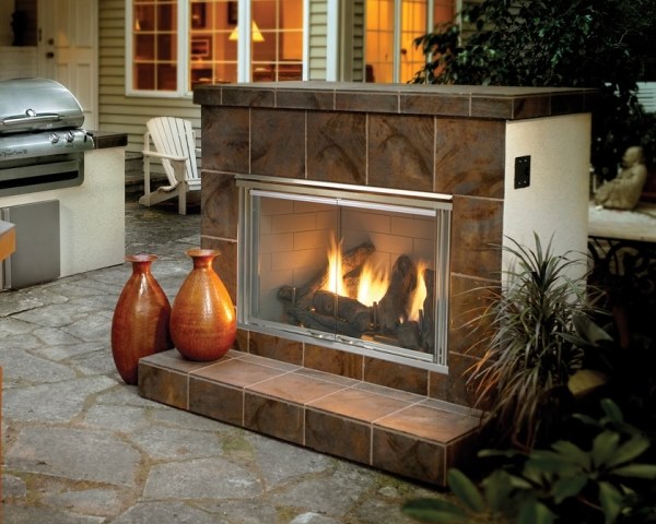 Enjoy The Warmth Of Gas Fire Outdoors In The Fall