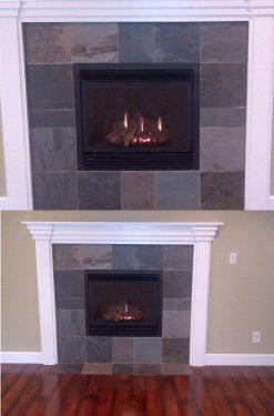 Small gas fireplace
