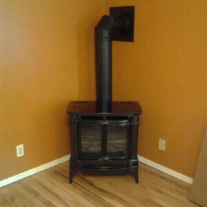 Basement free standing gas stove