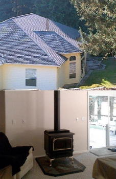 Large wood stove heats 3500 square feet