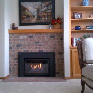 Gas Insert with black glass